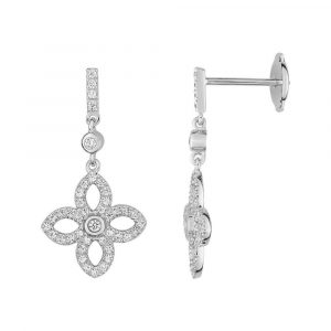 Boucles d'oreilles pendantes Diamant