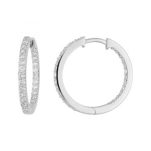 Boucles d'oreilles créoles Diamant