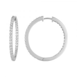 Boucles d'oreilles créoles Diamant