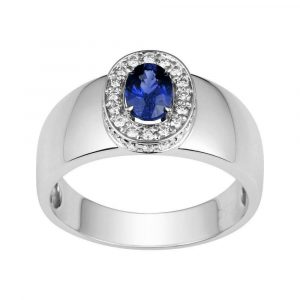 Bague Saphir.ceyl Diamant