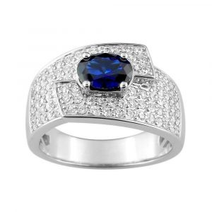 Bague Diamant Saphir.