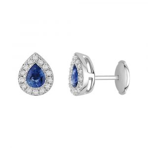 Boucles d'oreilles Saphir Diamant