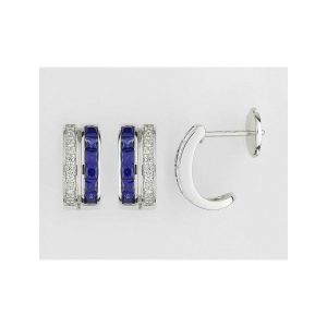 Boucles d'oreillespend Saphir. Diamant