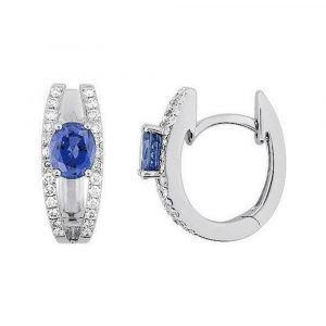 Créoles Saphir Diamant Or