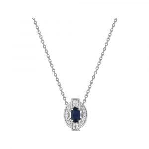 Collier Diamant Saphir