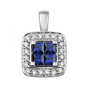 Pendentif Saphir Diamant Or