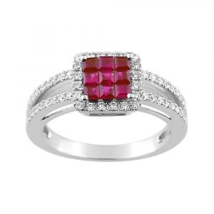 Bague Rubis Diamant