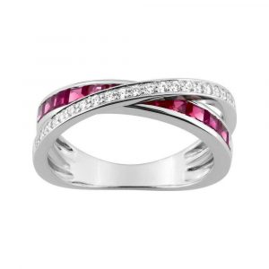 Bague Rubis Diamant