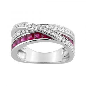 Bague Rubis Diamant
