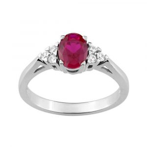 Bague Rubis Diamant