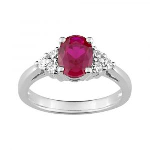 Bague Rubis Diamant