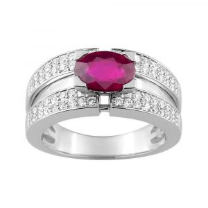 Bague Rubis Diamant